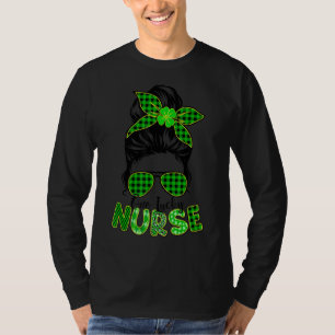 T-shirt Une infirmière chanceuse Messy Bun Lucky Nurse Lif