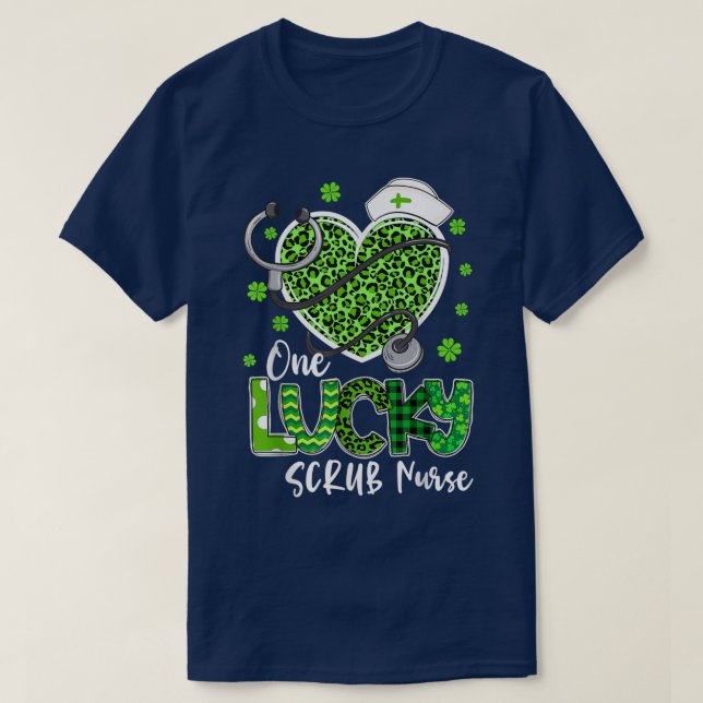 T-shirt Une infirmière chanceuse Scrub RN ICU ER Jour de l (Design devant)