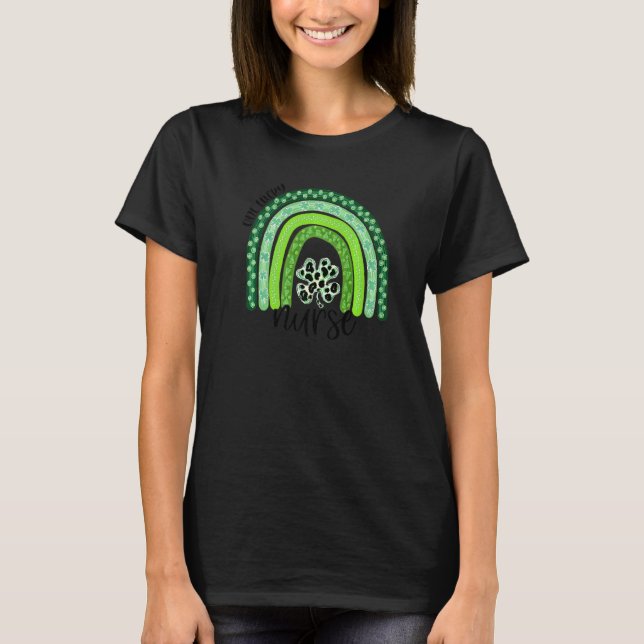 T-shirt Une infirmière chanceuse St Patrick S Day Boho Rai (Devant)