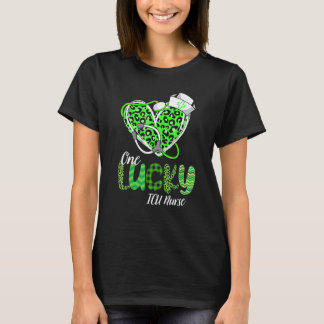 T-shirt Une infirmière de réanimation chanceuse Saint Patr