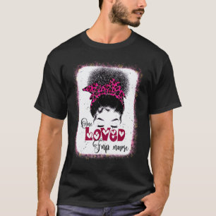 T-shirt Une infirmière Fnp aimée, chignon désordonné, amou