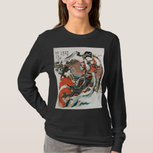 T-shirt Une Japonaise Jouant De La Flûte