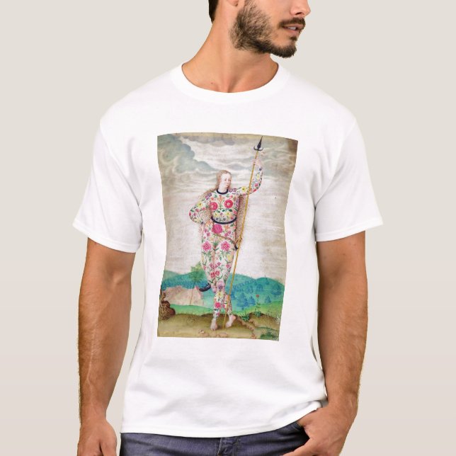 T-shirt Une jeune fille du Picts, c.1585 (la semaine et (Devant)