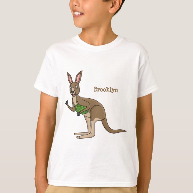 T-shirt Une jolie illustration de kangourou australien (Devant)