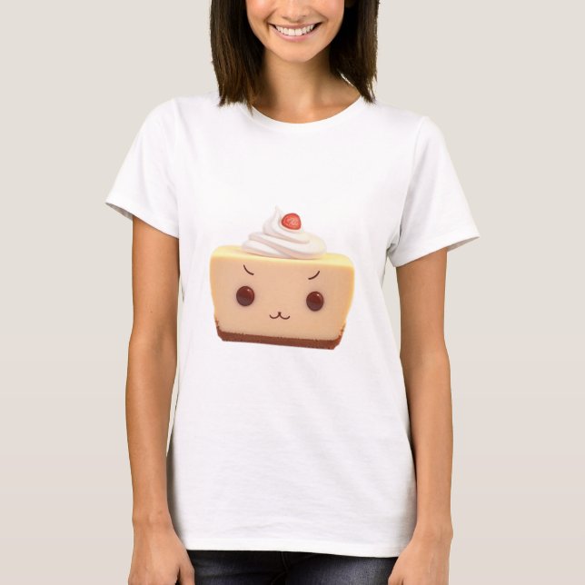 T-shirt Une jolie tranche de gâteau au fromage (Devant)