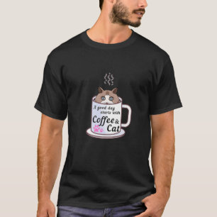 T-shirt Une Journée Commence Avec Du Café