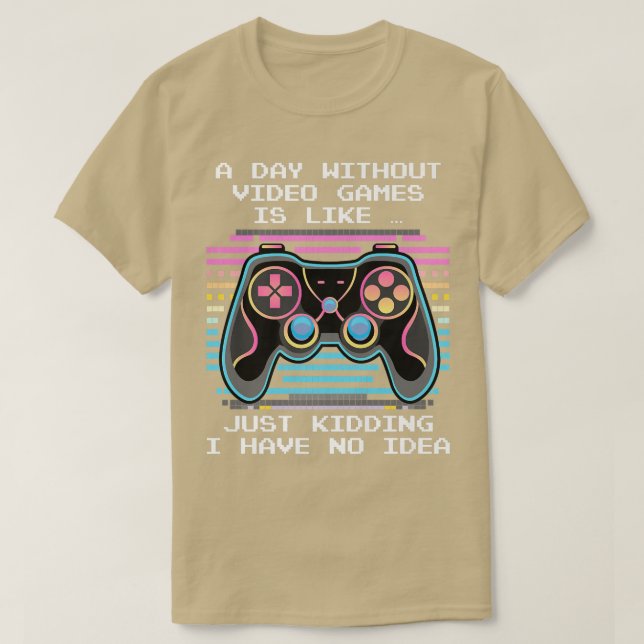 T-shirt Une Journée Sans Jeux Vidéo Retro Jeu Drôle Vidéo (Design devant)