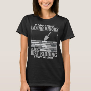 T-shirt une journée sans pondre briques hommes femmes maço