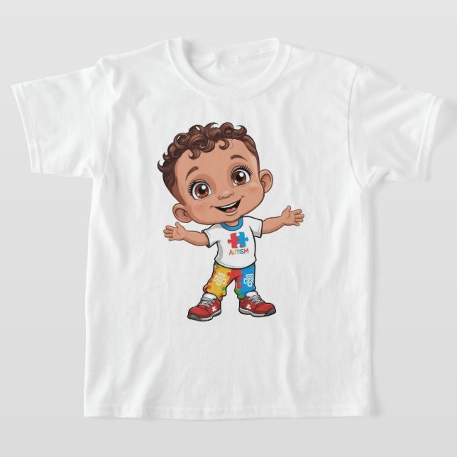 T-shirt Une joyeuse fête de la Sensibilisation sur l'autis (Poser)