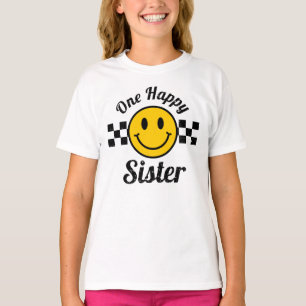 T-shirt Une joyeuse Soeur Jaune Sourire Anniversaire Corre