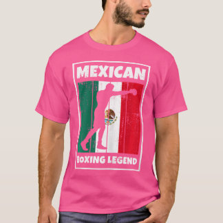 T-shirt Une Légende Mexicaine De Boxe Avec Drapeau Pour Me