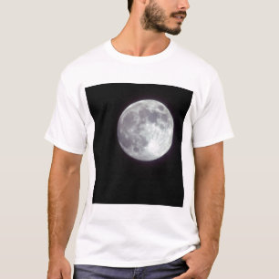 T-shirt Une lune pleine brillante dans un ciel nocturne no