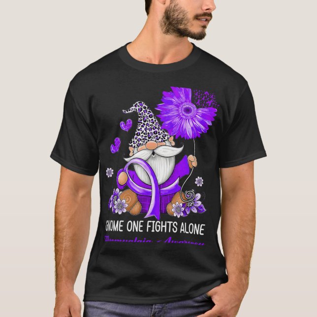 T-shirt Une lutte seule contre la Fibromyalgie du Ruban (Devant)