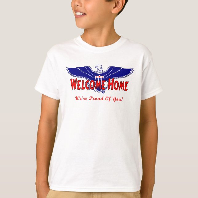 T-shirt Une maison bienvenue militaire (Devant)