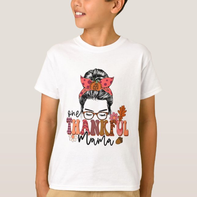 T-shirt Une Mama Gentil Drôle Mâle Mâle Bun Automne Que (Devant)