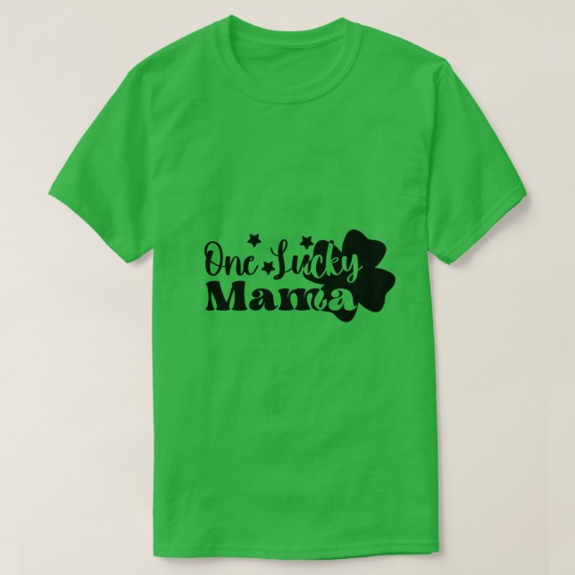 T-shirt Une maman chanceuse (Design devant)