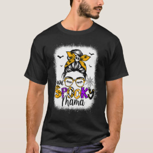 T-shirt Une Maman Effrayante Halloween Sorcière Maman Bun 