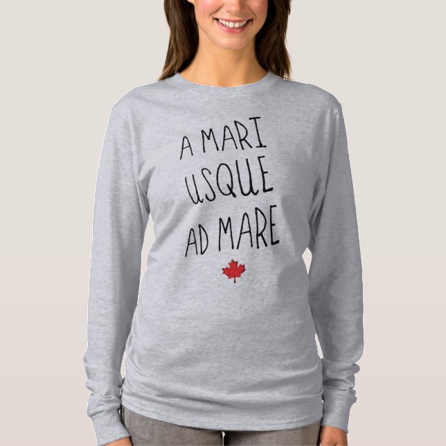 T-shirt Une Mari Usque Ad Mare, La Moto Canadienne (Devant)