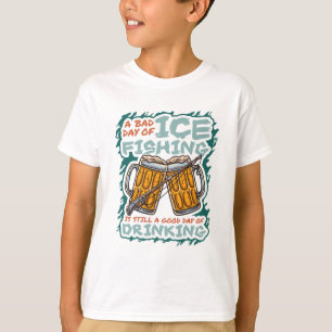 T-shirt Une mauvaise journée de pêche sur glace humour drô