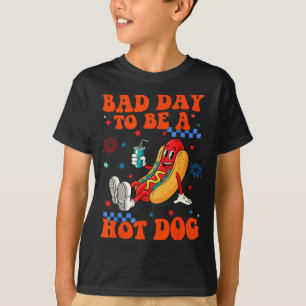 T-shirt Une mauvaise journée pour être un hot dog drôle de