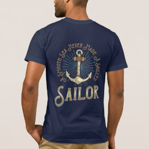 T-shirt Une Mer Lisse N'A Jamais Fait Une Ancre Nautique S
