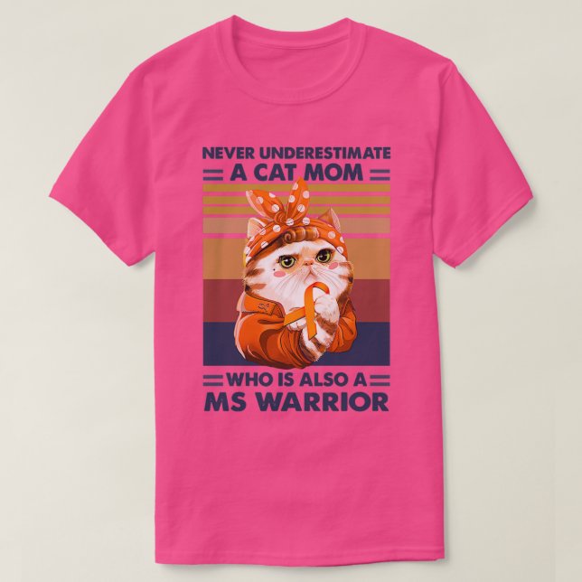 T-shirt Une mère chat Sclérose en plaques Sensibilisation  (Design devant)