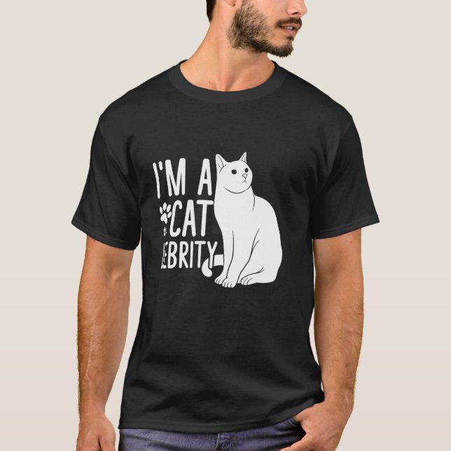T-shirt une mère de chat Catlebrity (Devant)