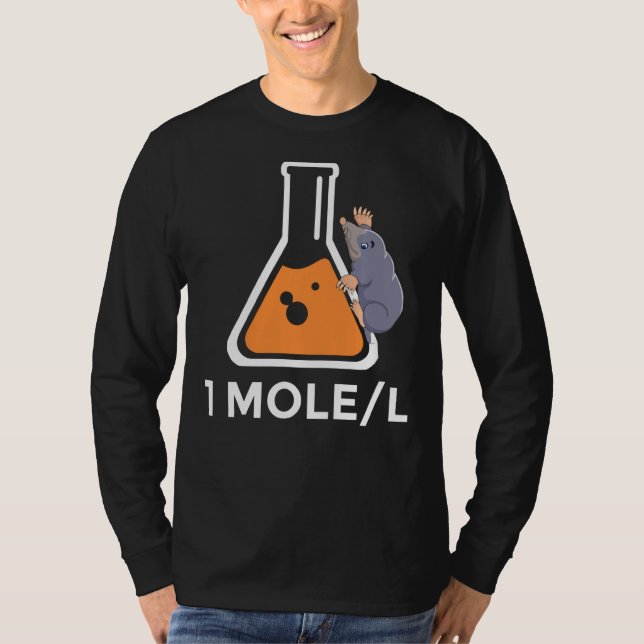 T-shirt Une Mole par litre Avogrado Beaker Science Major F (Devant)