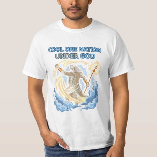 T-shirt Une nation cool sous Dieu (Devant)
