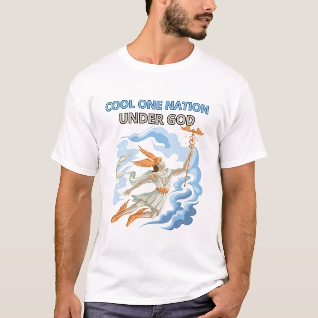 T-shirt Une nation cool sous Dieu (Devant)