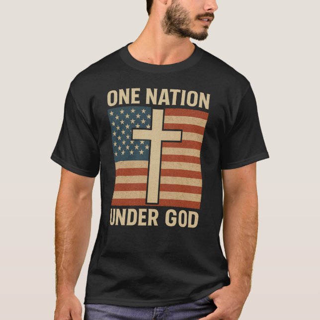 T-shirt Une nation sous Dieu (Devant)