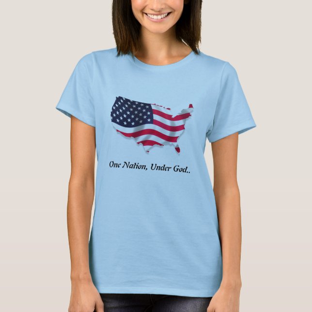 T-shirt Une nation, sous Dieu. (Devant)