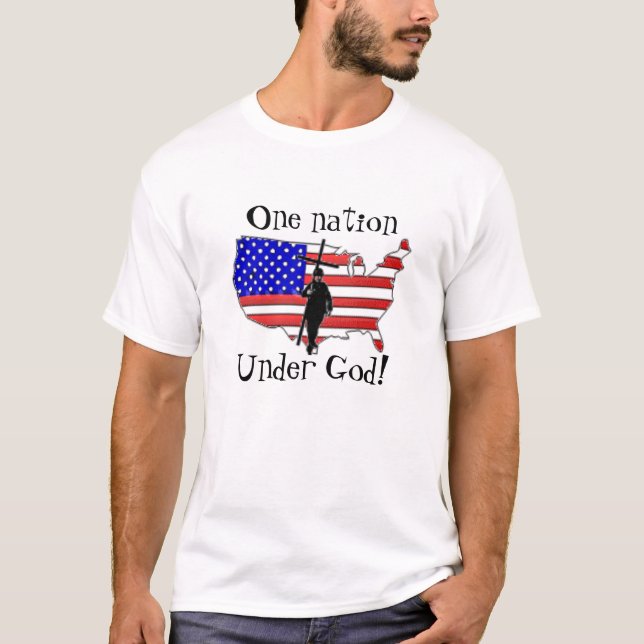 T-shirt une nation sous dieu (Devant)