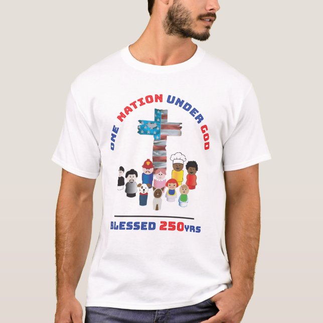T-shirt Une nation sous DIEU (Devant)
