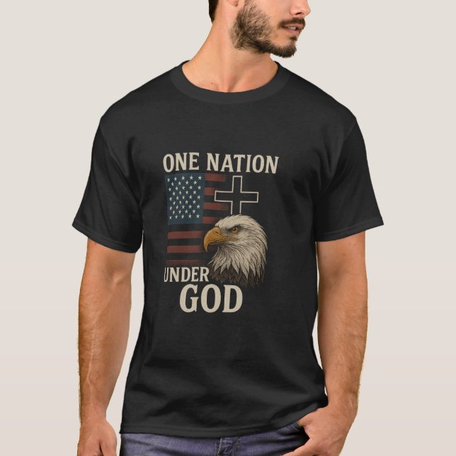 T-shirt Une nation sous Dieu (Devant)