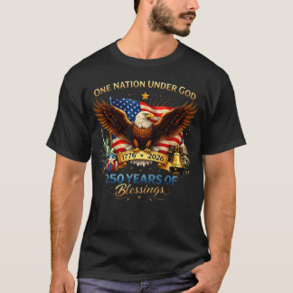 T-shirt Une nation sous Dieu 250 ans 250e anniversaire