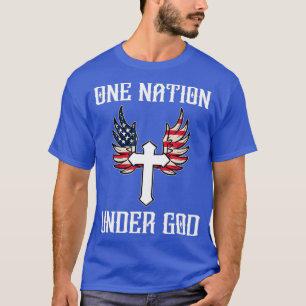 T-shirt Une nation sous Dieu American Flag Christian