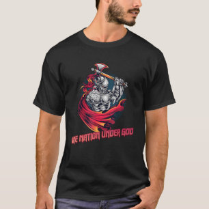 T-shirt Une nation sous Dieu chrétien Dit :