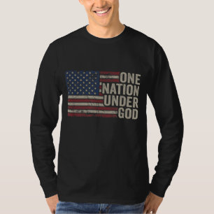 T-shirt UNE NATION SOUS DIEU - Christian USA Amérique Vint