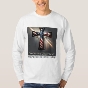 T-shirt Une nation sous Dieu : coutume de la Croix patriot