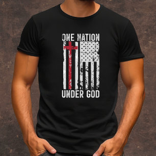 T-shirt Une nation sous Dieu hommes