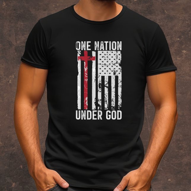 T-shirt Une nation sous Dieu hommes (Créateur téléchargé)