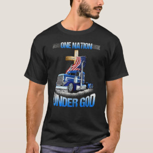 T-shirt Une nation sous Dieu Jésus Truck 4 juillet Chris