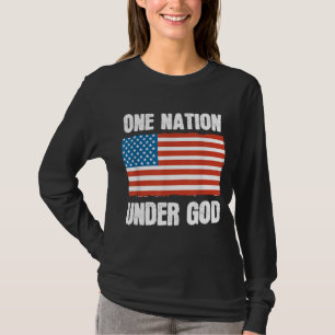 T-shirt Une nation sous Dieu Le patriotique américain du d