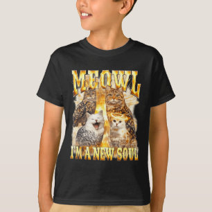 T-shirt Une nouvelle âme de chat rauque Meowl Hibou