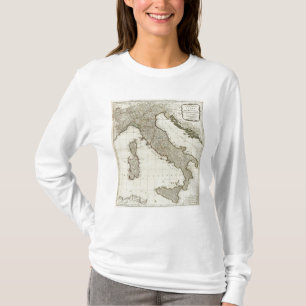 T-shirt Une nouvelle carte de l'Italie avec les îles de l