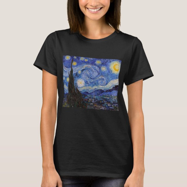 T-shirt Une nuit étoilée : Saint Remy par Vincent Van Gogh (Devant)