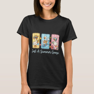 T-shirt Une oie d'été vacances amusantes à la plage pause