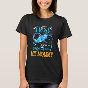 T-shirt Une Partie De Mon Coeur Avec Mon Ange Au Ciel Ma M