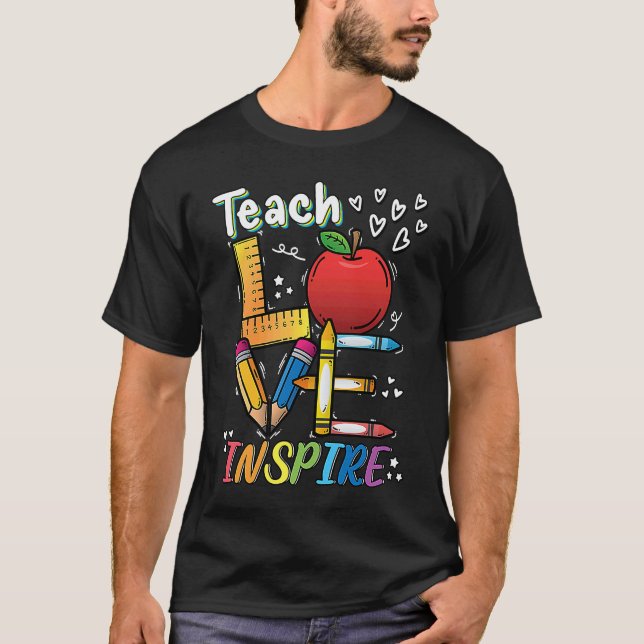T-shirt Une passion pour l'enseignement Une vocation pour  (Devant)